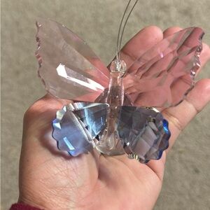 Crystal Butterfly Figurine Collection Animal Statue Home Glass Table Deco...